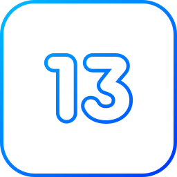 Number 13 icon