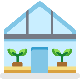 Green house icon