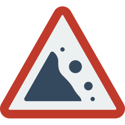 Falling rocks icon