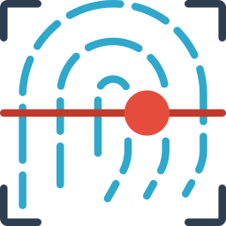 Fingerprint scan icon