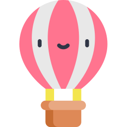 Air hot balloon icon