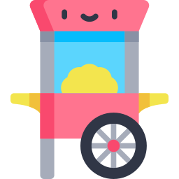 Popcorn cart icon