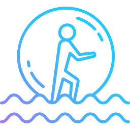 Water zorbing icon