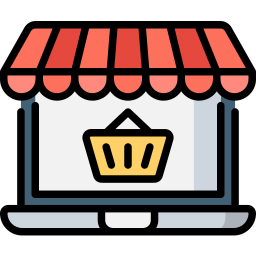 Shopping online icon