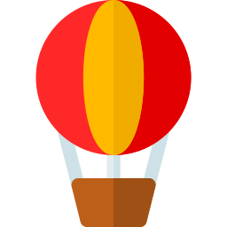 Hot air balloon icon