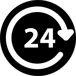 24 hour daily service icon