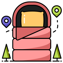 Sleeping bag icon