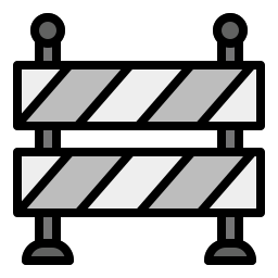 barrage routier Icône