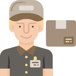 Delivery man icon