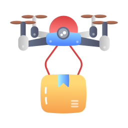 Drone delivery icon