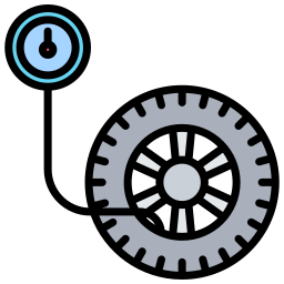 pressione dei pneumatici icona