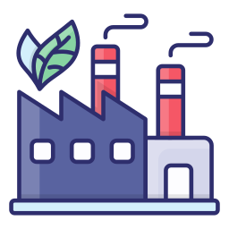 Green factory icon