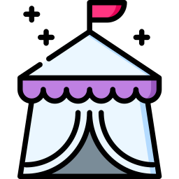 Circus tent icon