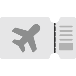 Airplane ticket icon