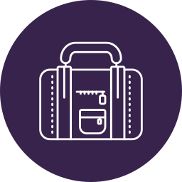 Travel bag icon