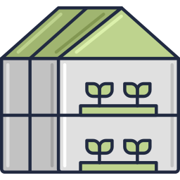 Green house icon