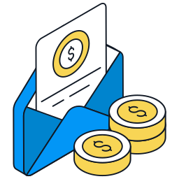 Financial mail icon