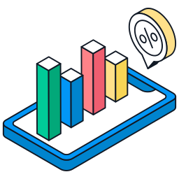 Online data chart icon