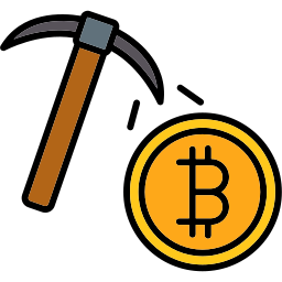 Bitcoin mining icon