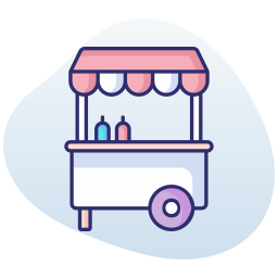 Food stand icon