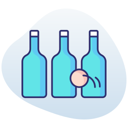 Bottle throw icon