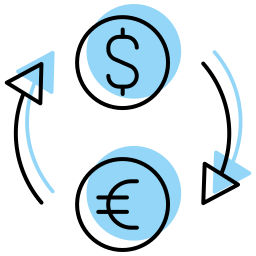 change de devises Icône