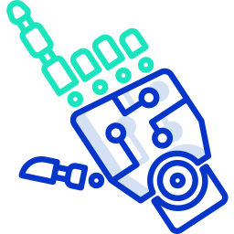 Robotic hand icon