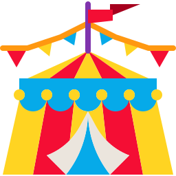 Circus tent icon