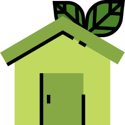 Green house icon