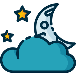 Cloudy night icon