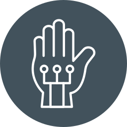 Wired gloves icon