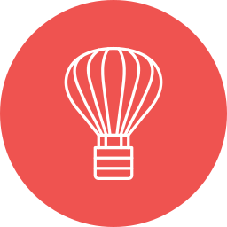 Hot air balloon icon