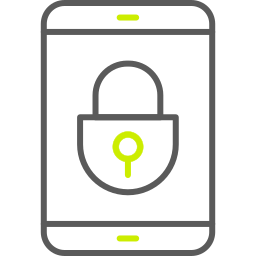 sicurezza degli smartphone icona