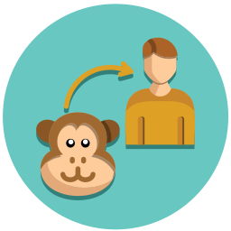 Human evolution icon