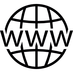 world wide web sur grille Icône