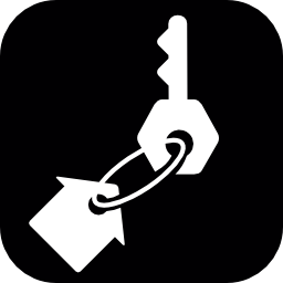 House Key Square Button icon