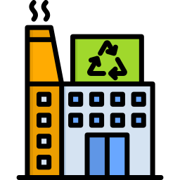 Recycling center icon