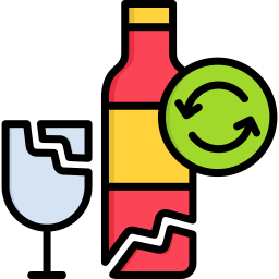 Glass recycling icon