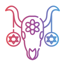 Cow skull icon