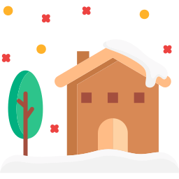 Snowy house icon