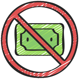 No cash icon