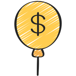 Financial balloons icon