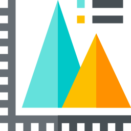 graphique pyramidal Icône