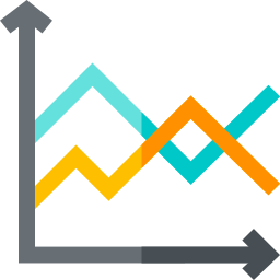 graphique en ligne Icône