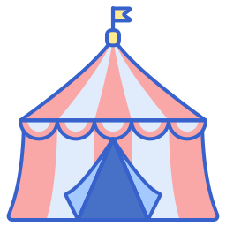 Circus tent icon