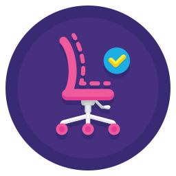 Desk chair icon