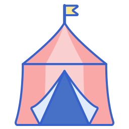 Circus tent icon