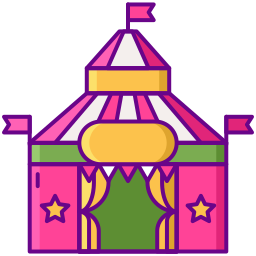 Circus tent icon