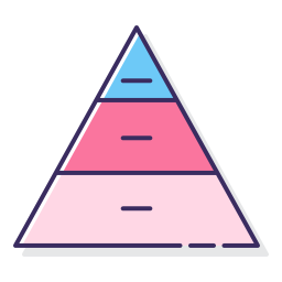 graphique pyramidal Icône