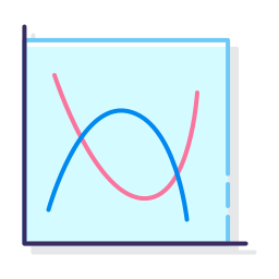 graphique en ligne Icône